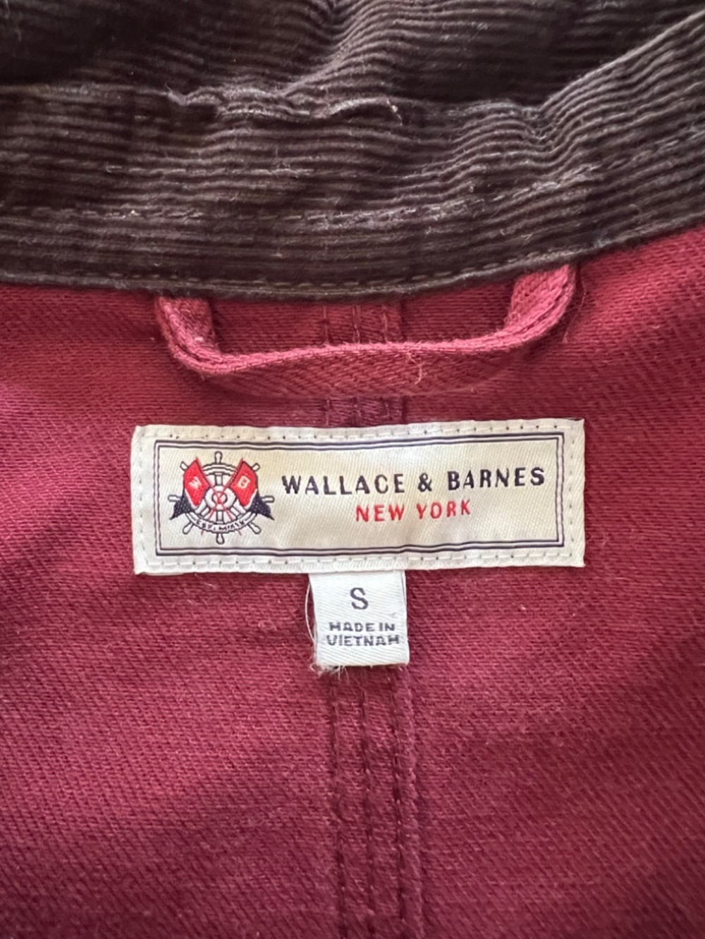 J. CREW WALLACE & BARNES Lightweight Twill Chore Jacket in Burgundy - S - Picture 5 of 9